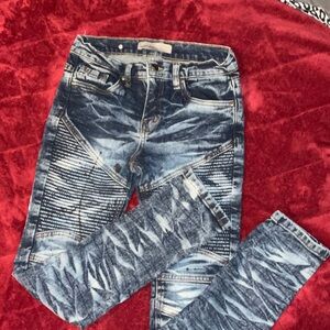 Trendy Distressed Blue Men's Skinny Jeans